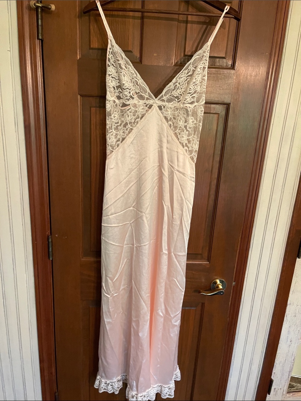 Vintage Lily of France Sleepwear Gown Pinkish Peach Size Medium